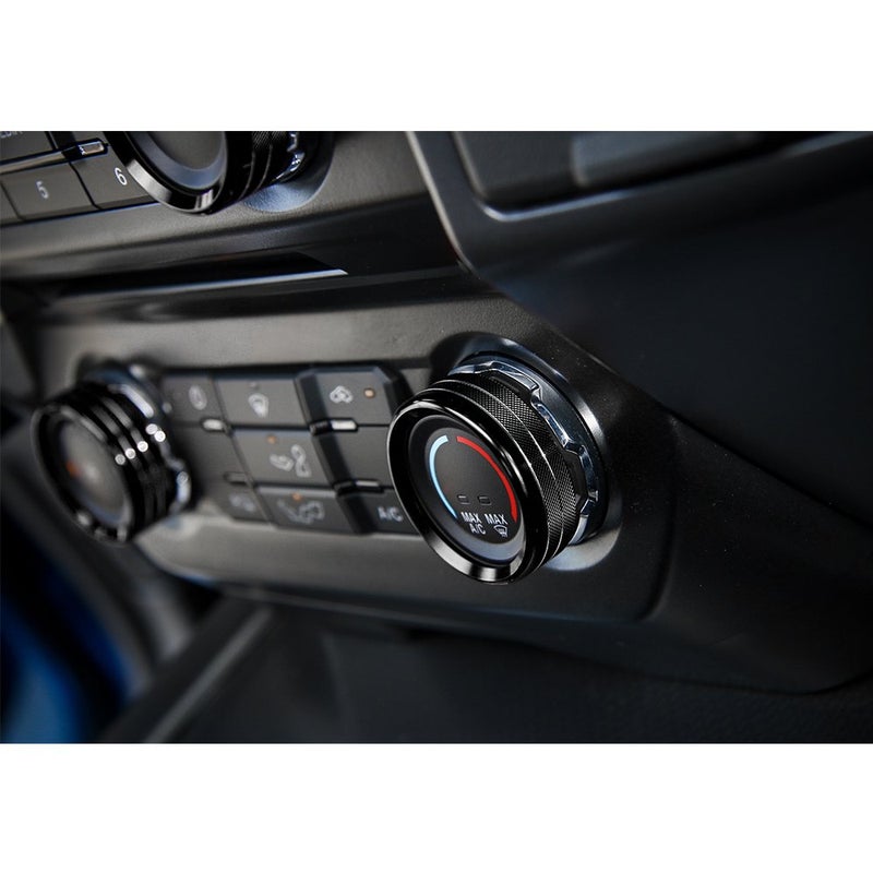 Keptrim for F150 Air Conditioner Switches AC VOL Knob Ring Button Trim for Ford F150 XLT 2015 2016 2017 2018 2019, Black Aluminum 4pcs (Not for 2021 2022) - Image 3